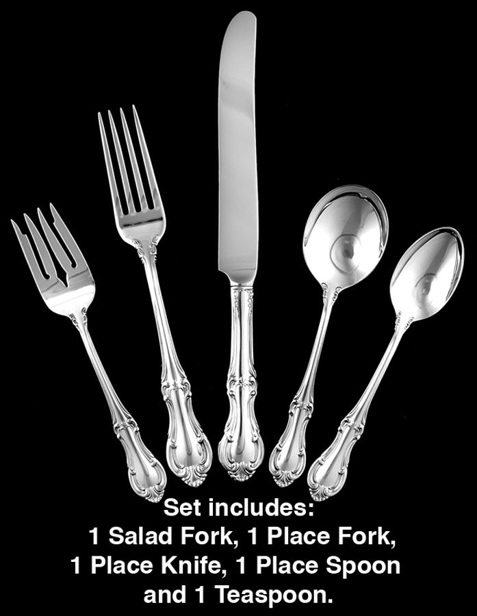 Joan of Arc (Sterling, 1940) 5 Piece Place Size Setting by International Silver-1