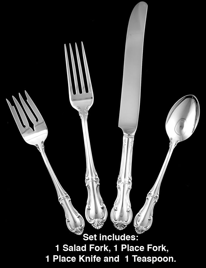 Joan of Arc (Sterling, 1940) 4 Piece Place Size Setting by International Silver-1