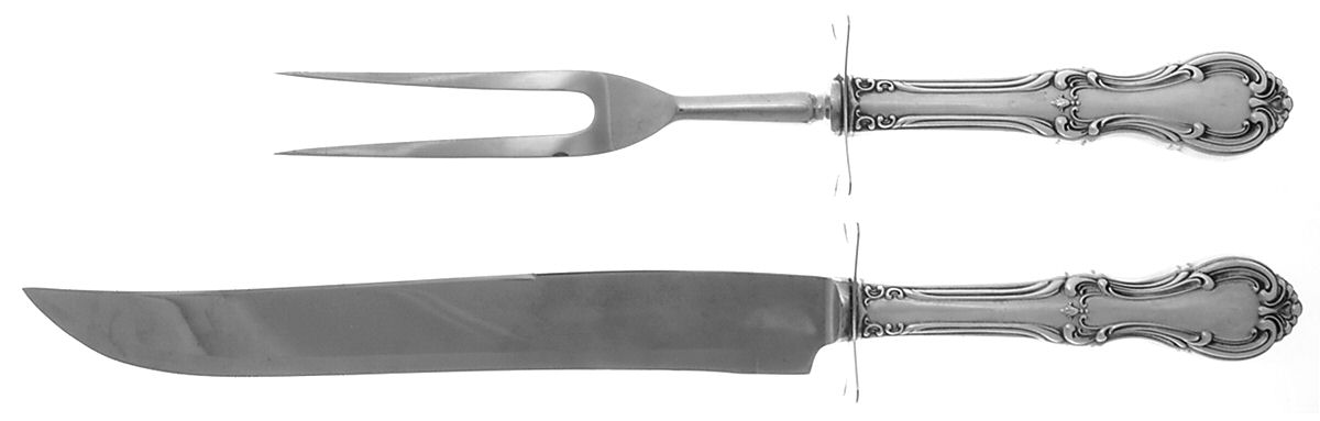 Joan of Arc (Sterling, 1940) (2 Pc)Carving Set-Lg Stnbl/Roast w/Sterling Guard by International Silver-1