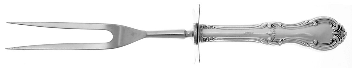 Joan of Arc (Sterling, 1940) Large Stainless-Prong Roast Carving Fork by International Silver-1