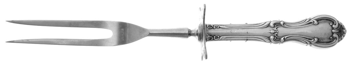 Joan of Arc (Sterling, 1940) Small Steak Carving Fork with Stainless Prongs by International Silver-1