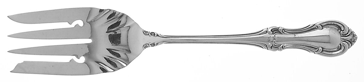 Joan of Arc (Sterling, 1940) Medium Solid Cold Meat Serving Fork by International Silver-1