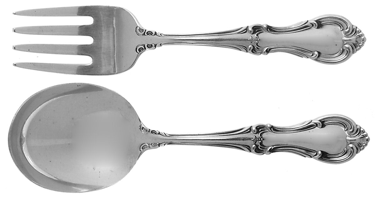 Joan of Arc (Sterling, 1940) 2 Pc Baby Set (BF, BS) by International Silver-1
