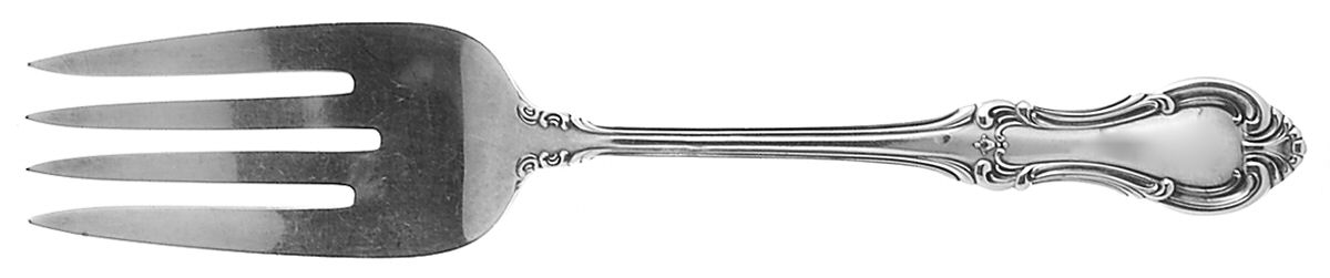 Joan of Arc (Sterling, 1940) Medium Solid Cold Meat Serving Fork by International Silver-1