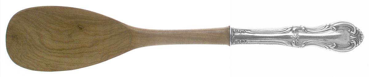 Joan of Arc (Sterling, 1940) Salad Serving Spoon Wooden Bowl by International Silver-1