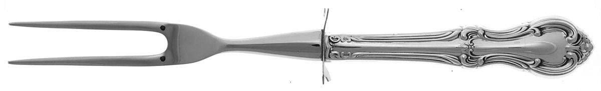 Joan of Arc (Sterling, 1940) Small Steak Carving Fork with Stainless Prongs by International Silver-1