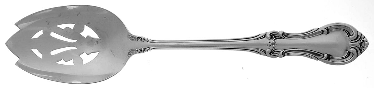 Joan of Arc (Sterling, 1940) Pierced Tablespoon (Serving Spoon) by International Silver-1