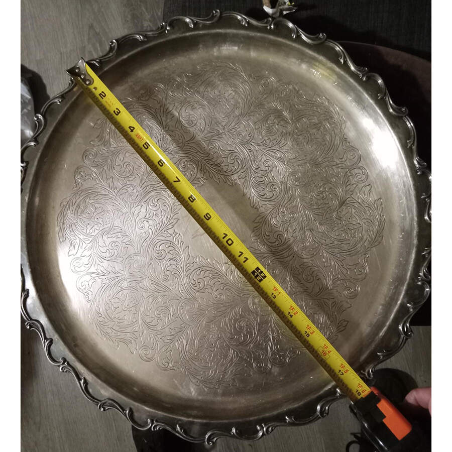 Joanne (Silverplate, Hollowware) 18" Round Tray by International Silver-1