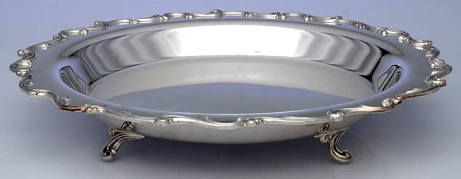 Joanne (Silverplate, Hollowware) Medium Plated Footed Round Tray by International Silver-1