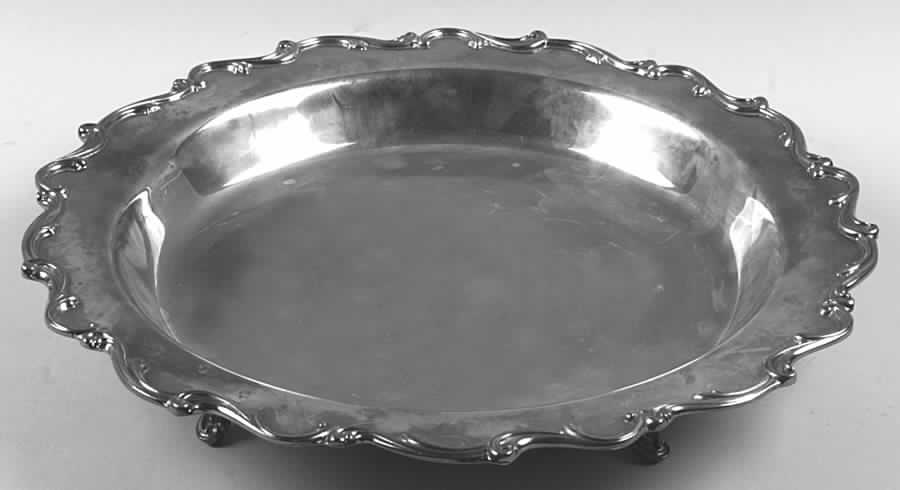 Joanne (Silverplate, Hollowware) Medium Plated Footed Round Tray by International Silver-1