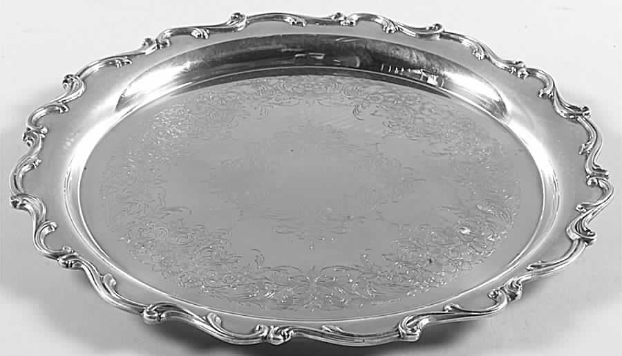 Joanne (Silverplate, Hollowware) 12" Round Tray by International Silver-1