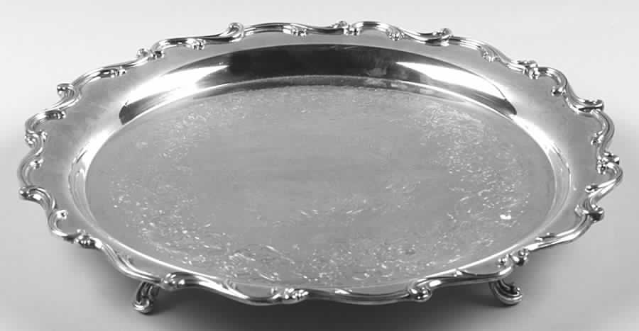 Joanne (Silverplate, Hollowware) Small Round Footed Tray by International Silver-1