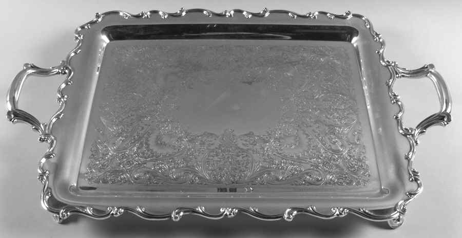 Joanne (Silverplate, Hollowware) Medium Footed Waiter Tray by International Silver-1