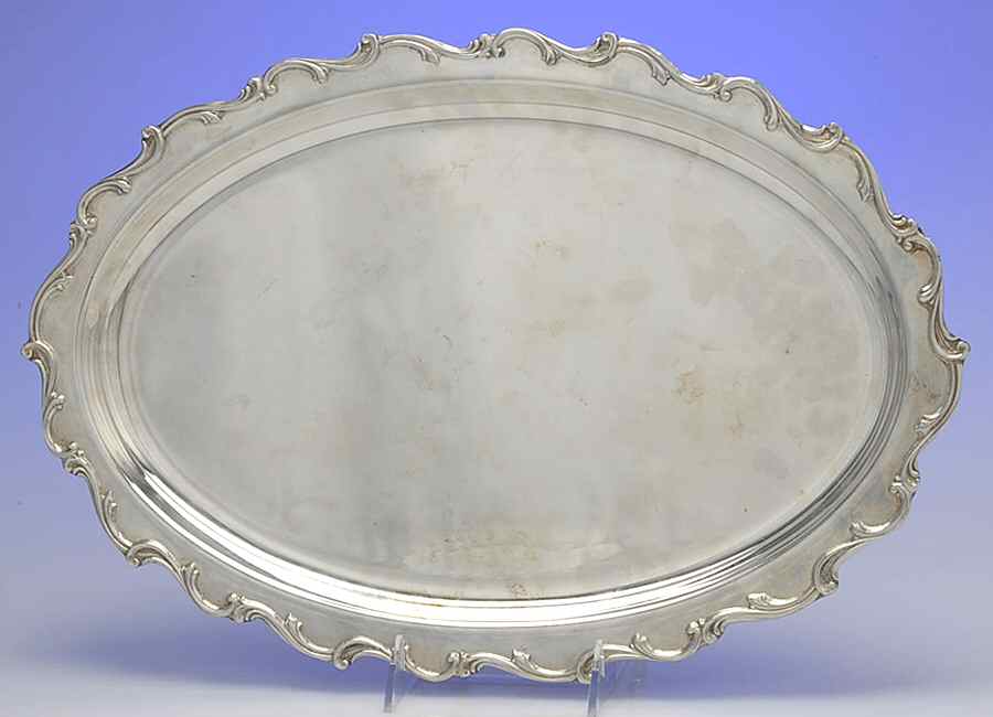 Joanne (Silverplate, Hollowware) 17" Oval Serving Platter by International Silver-1