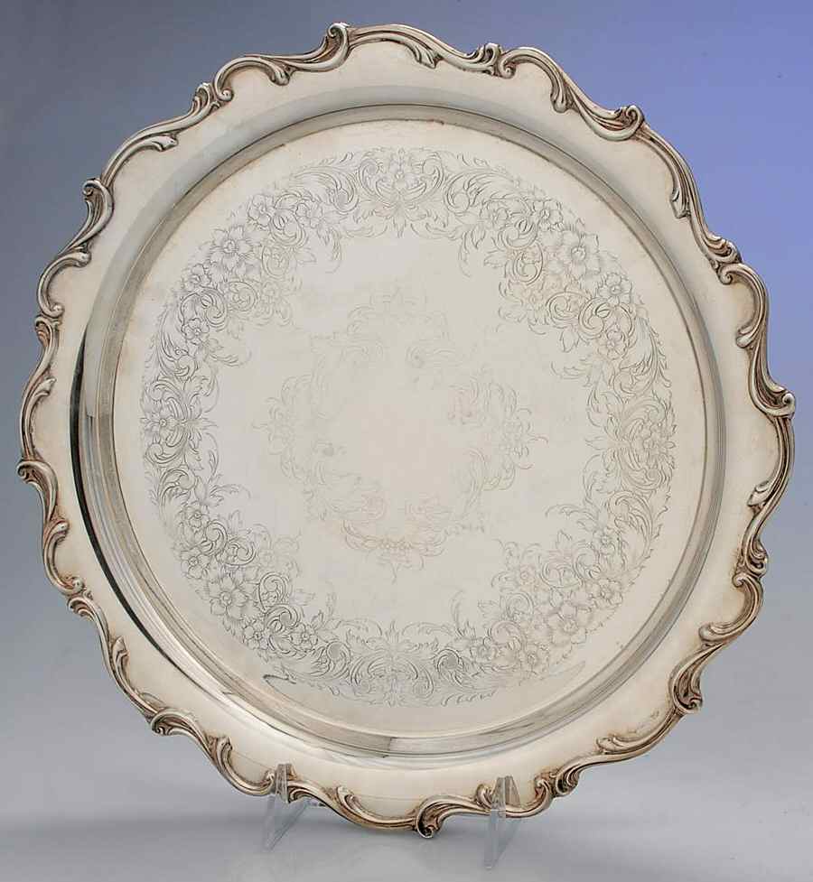 Joanne (Silverplate, Hollowware) 13" Round Tray by International Silver-1