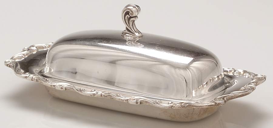 Joanne (Silverplate, Hollowware) 1/4 Pound Silverplate Butter Dish, No Liner by International Silver-1