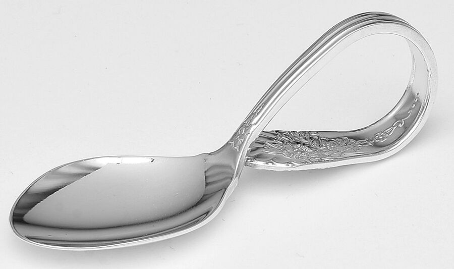 Jubilee (Silverplate, 1953) Baby Spoon with Curved Handle HC by International Silver-1