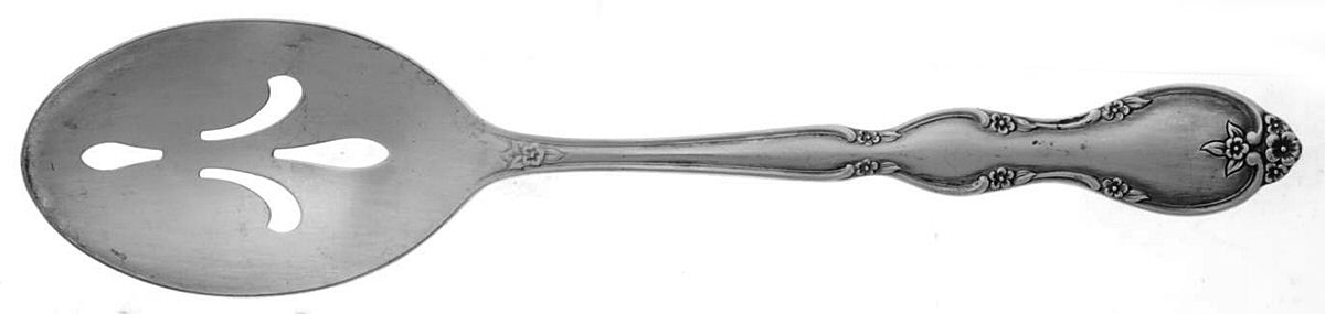 Juliette (Silverplate, 1965) Pierced Tablespoon (Serving Spoon) by International Silver-1
