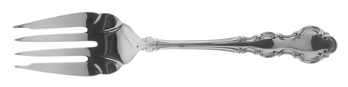 Juliette (Silverplate, 1981) Medium Solid Cold Meat Serving Fork by International Silver-1