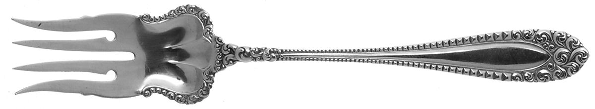 Kenilworth (Sterling, 1887, Medium Solid Cold Meat Serving Fork by International Silver-1