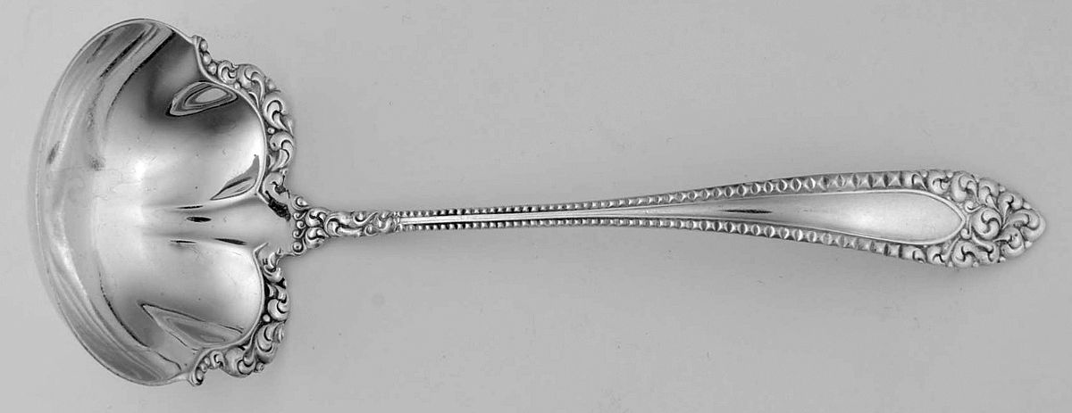 Kenilworth (Sterling, 1887, Solid Piece Cream Ladle by International Silver-1