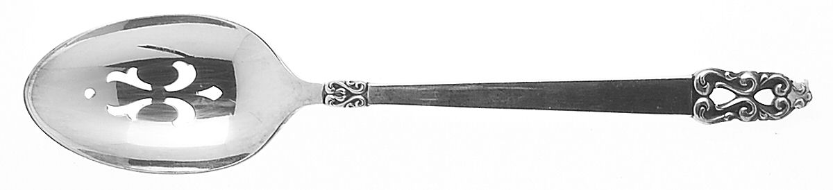 King Frederik-Royal Empress (Silverplate) Pierced Tablespoon (Serving Spoon) by International Silver-1