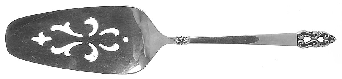 King Frederik-Royal Empress (Silverplate) Solid Pierced Pie Server by International Silver-1