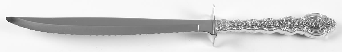 King Louis (Sterling, 1971) Large Stainless Blade Roast Carving Knife by International Silver-1