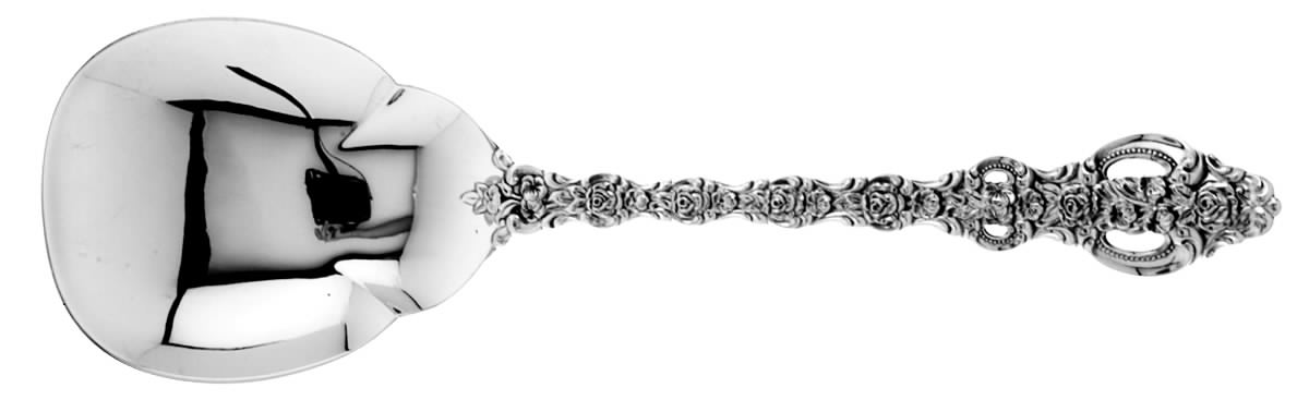 King Louis (Sterling, 1971) Solid Smooth Casserole Spoon by International Silver-1