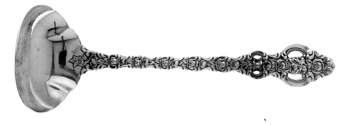 King Louis (Sterling, 1971) Solid Piece Cream Ladle by International Silver-1
