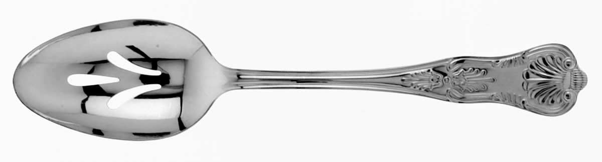Kings (Silverplate, 1977, No Wings) Pierced Tablespoon (Serving Spoon) by International Silver-1