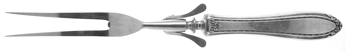 Lady Betty (Sterling, 1920) Large Stainless-Prong Roast Carving Fork by International Silver-1