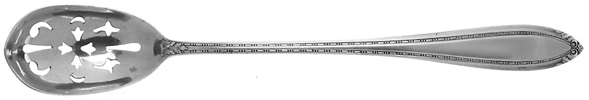 Lady Betty (Sterling, 1920) Pierced Bowl Short Handle Olive Spoon by International Silver-1