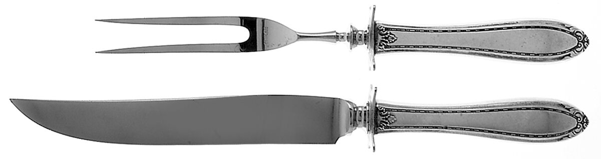 Lady Betty (Sterling, 1920) Small Stainless Blade 2-Piece Steak Carving Set by International Silver-1