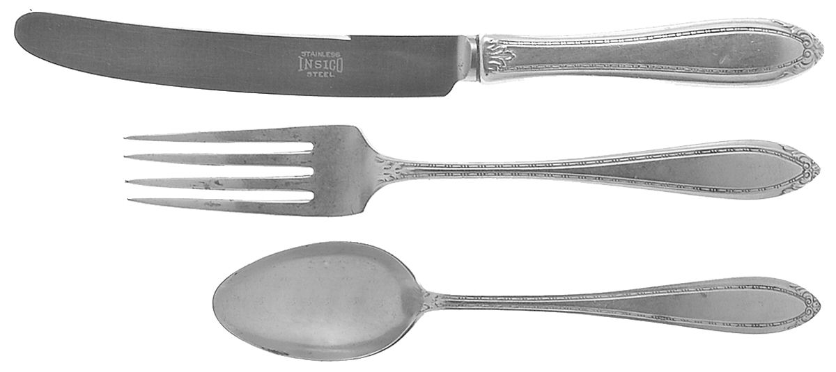 Lady Betty (Sterling, 1920) 3-Piece Youth Set (Stnls Knife, SolidFork & Spoon) by International Silver-1