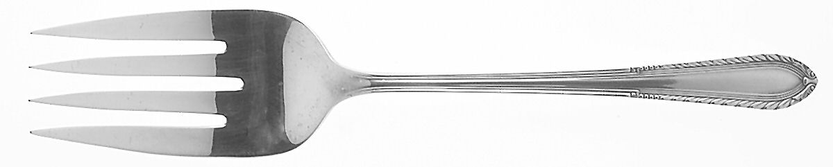 Ladyship (Silverplate, 1937) Medium Solid Cold Meat Serving Fork by International Silver-1