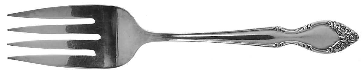 Lady Densmore (Silverplate, 1955) Medium Solid Cold Meat Serving Fork by International Silver-1
