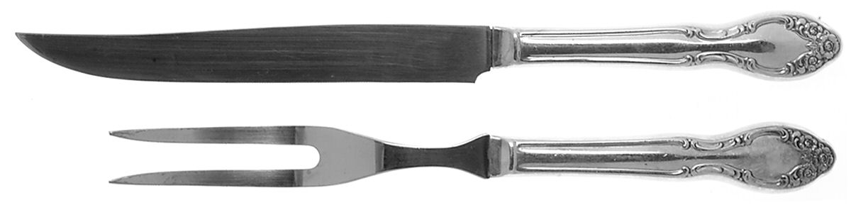 Lady Densmore (Silverplate, 1955) Small Stainless Blade 2-Piece Steak Carving Set by International Silver-1