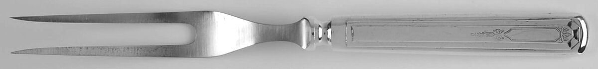 La France (Silverplate, 1920) Small Steak Carving Fork with Stainless Prongs by International Silver-1