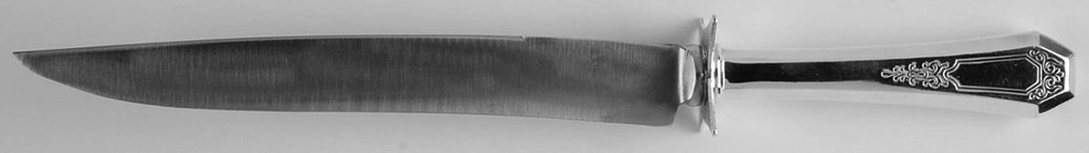 La France (Silverplate, 1920) Large Stainless Blade Roast Carving Knife by International Silver-1
