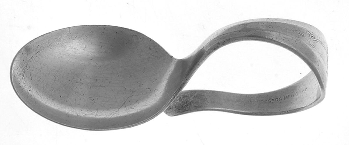 La France (Silverplate, 1920) Curved Handle Baby Spoon by International Silver-1