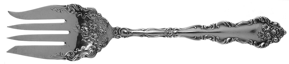 Lafayette (Silverplate, 1908) Medium Solid Cold Meat Serving Fork by International Silver-1