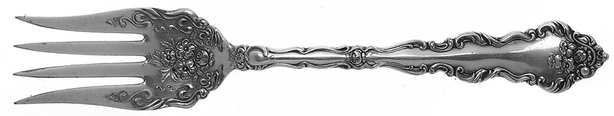 Lafayette (Silverplate, 1908) Small Solid Cold Meat Serving Fork by International Silver-1