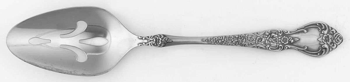 La France (Stainless) Pierced Tablespoon (Serving Spoon) by International Silver-1