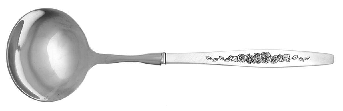 Laurel Mist (Silverplate, 1966) Gravy Ladle with No Spout Stainless Bowl HC by International Silver-1