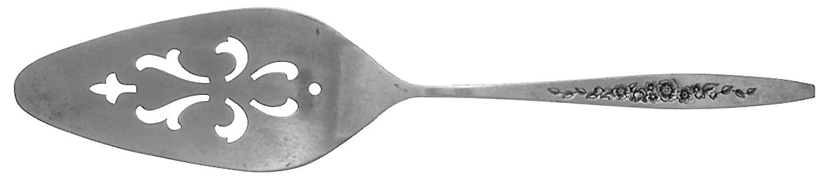 Laurel Mist (Silverplate, 1966) Solid Pierced Pie Server by International Silver-1