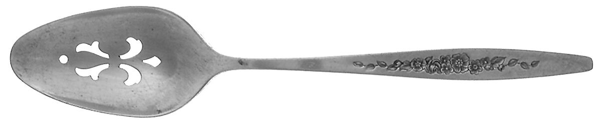 Laurel Mist (Silverplate, 1966) Pierced Tablespoon (Serving Spoon) by International Silver-1