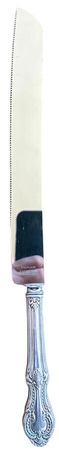 Lambeth Manor (Sterling, 1952, No Monograms) Cake Knife with Stainless Blade by International Silver-1