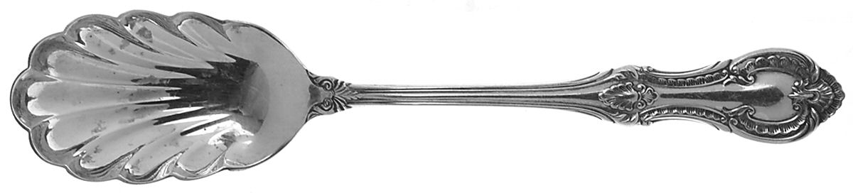 Lambeth Manor (Sterling, 1952, No Monograms) Sugar Shell Spoon by International Silver-1