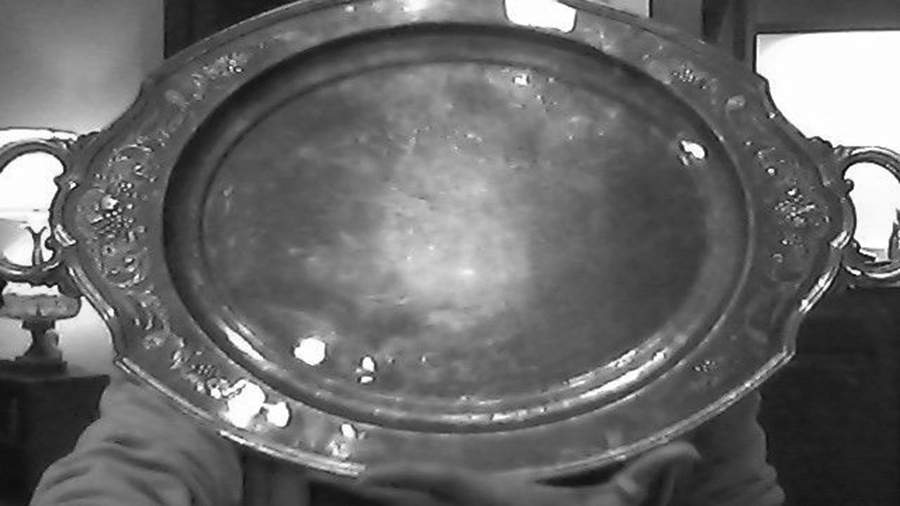 Lady Mary (Silverplate, Hollowware) Small Silverplate Waiter Tray by International Silver-1